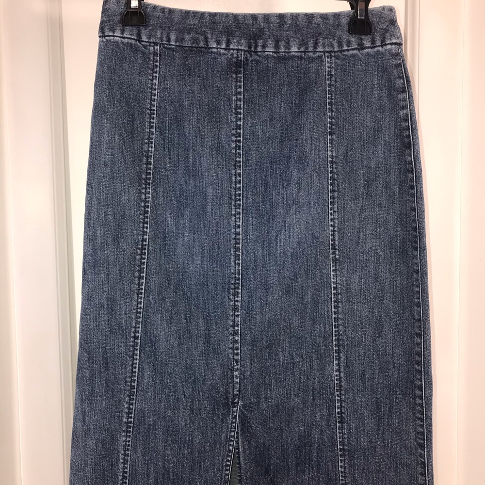 Vintage Eddie Bauer Denim Pencil Skirt, Size 4 - Picture 6 of 9